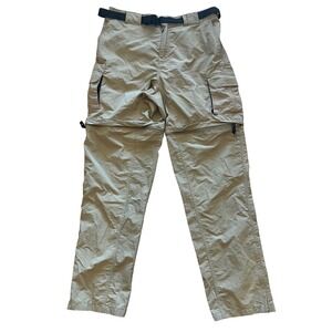 Magellan Outdoors Fish Gear Convertible Cargo Pants Mens Medium Khaki Tan Nylon